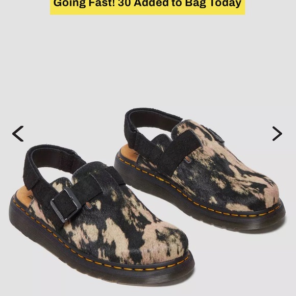 Dr marten Jorge II contrast hair sling back mules clog shoes NWOT - Picture 3 of 9